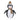 Figurină pinguin decorativă de Crăciun, LED, 60 cm țesătură lux