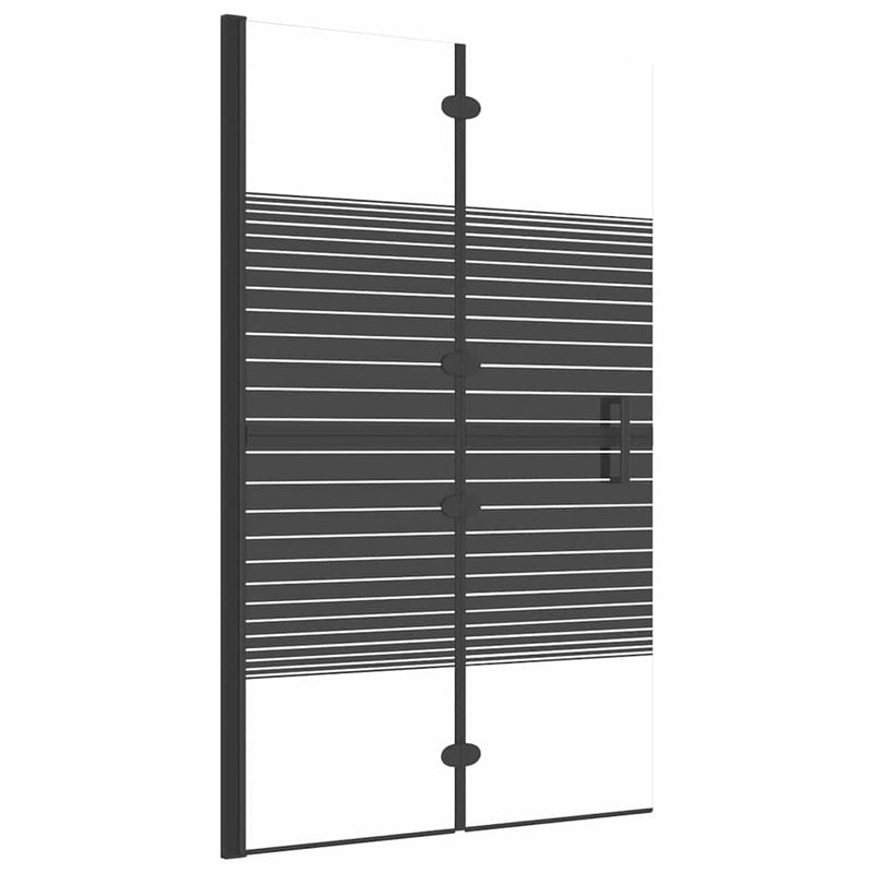 Cabină de duș pliabilă, negru, 80x140 cm, ESG