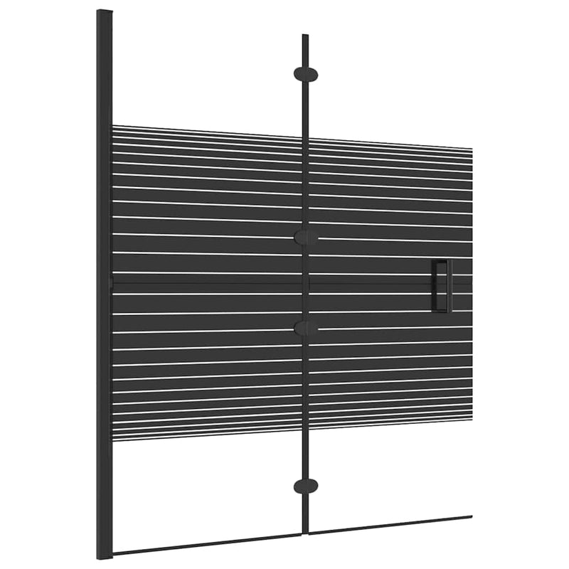 Cabină de duș pliabilă, negru, 120x140 cm, ESG