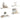 Rafturi perete suspendate 4 buc. alb/stejar 50x23,5x3,8cm MDF
