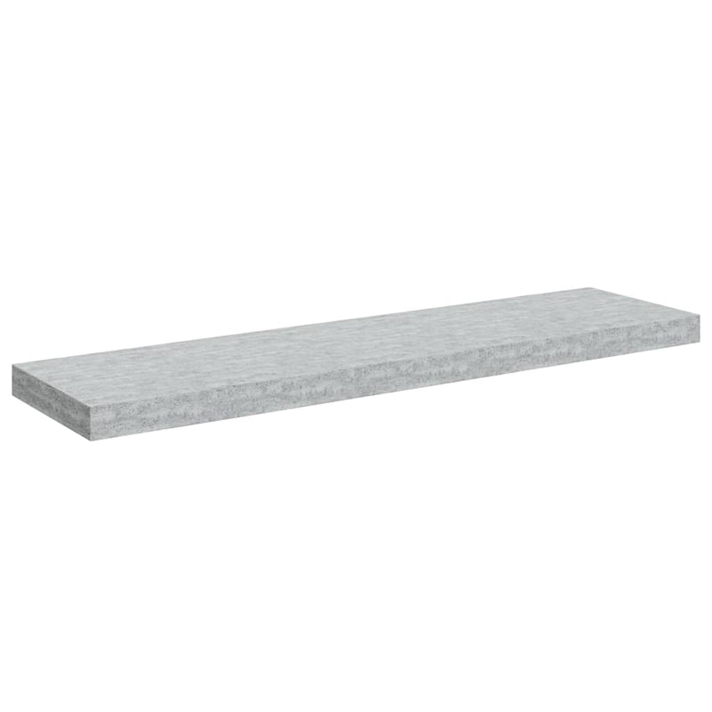 Rafturi perete suspendate 2 buc. gri beton 90x23,5x3,8 cm MDF