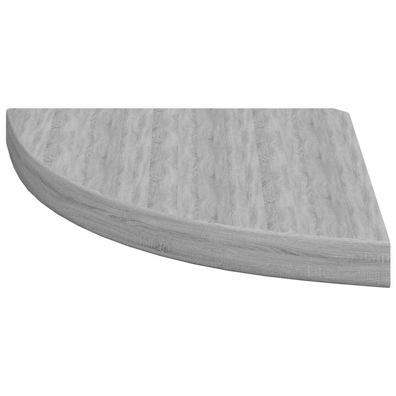 Raft de colț de perete, gri beton, 35x35x3,8 cm, MDF