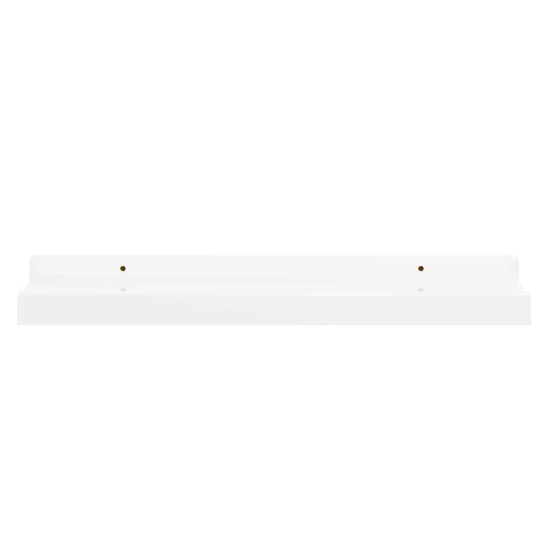 Rafturi de perete, 4 buc., alb extralucios, 40x9x3 cm