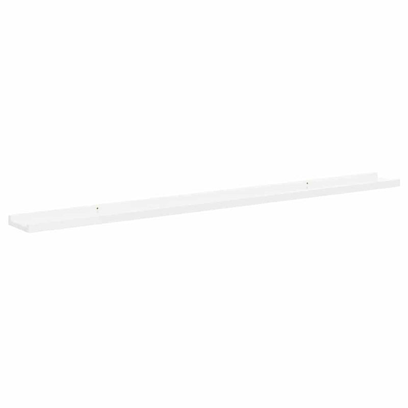Rafturi de perete, 4 buc., alb extralucios, 115x9x3 cm