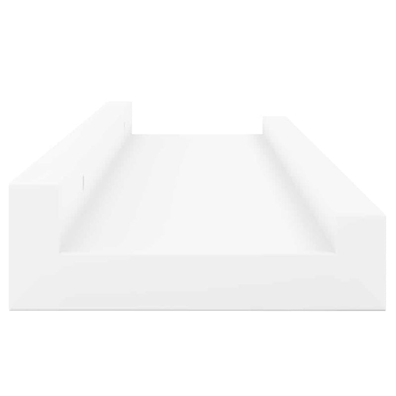 Rafturi de perete, 4 buc., alb, 40x9x3 cm
