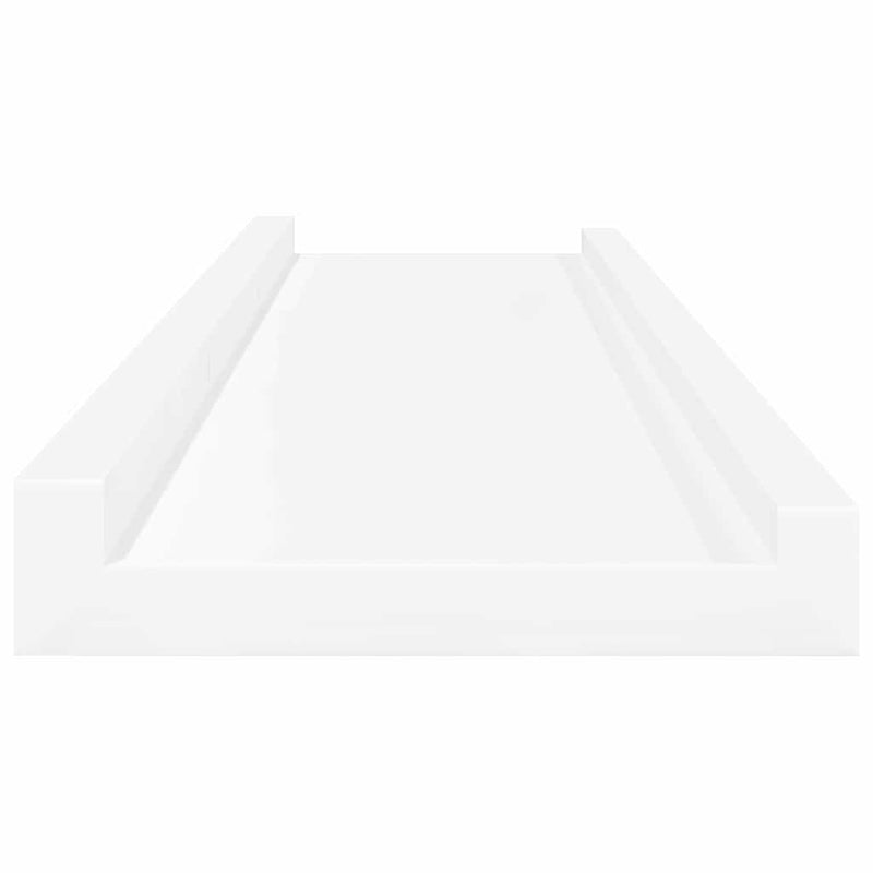 Rafturi de perete, 4 buc., alb, 80x9x3 cm