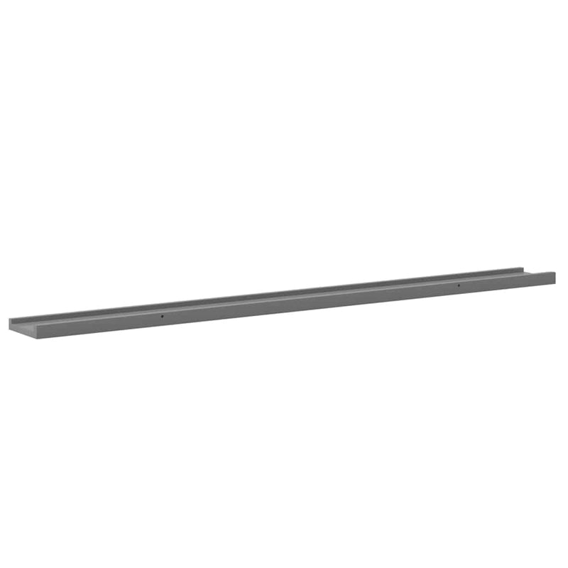 Rafturi de perete, 2 buc., gri, 115x9x3 cm