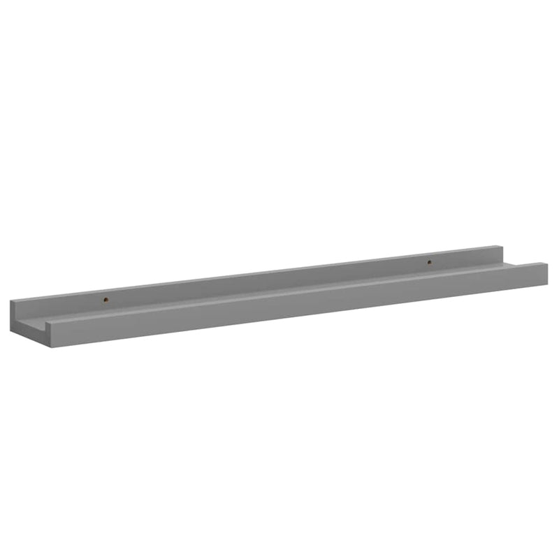 Rafturi de perete, 4 buc., gri, 60x9x3 cm