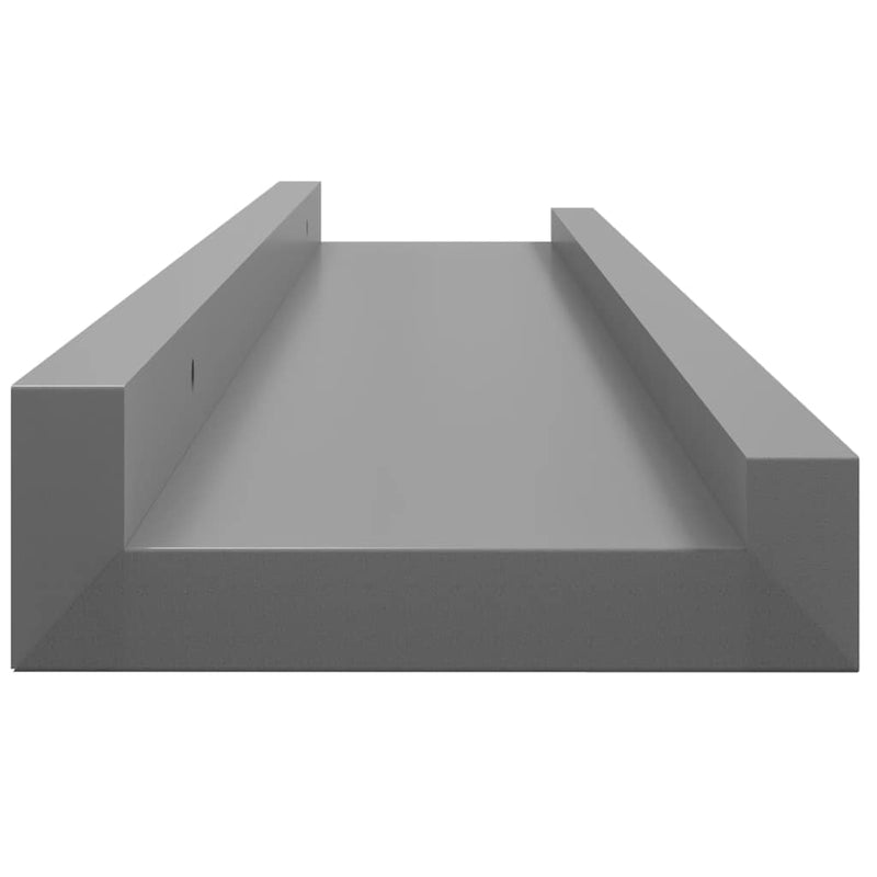 Rafturi de perete, 4 buc., gri, 60x9x3 cm