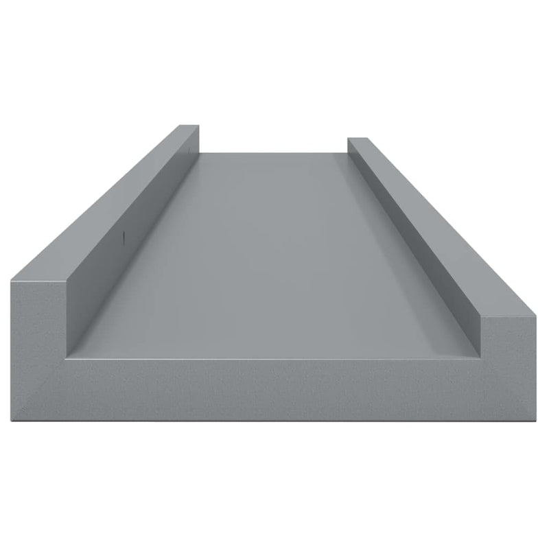 Rafturi de perete, 4 buc., gri, 80x9x3 cm