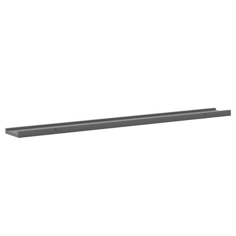 Rafturi de perete, 4 buc., gri, 100x9x3 cm