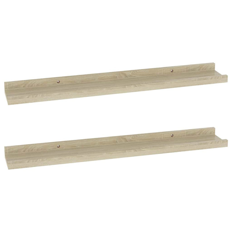 Rafturi de perete 2 buc. Stejar Sonoma 60x9x3 cm