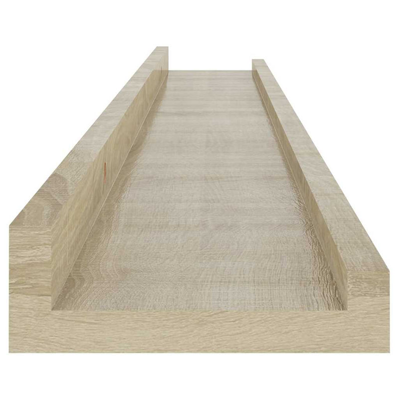 Rafturi de perete, 4 buc., stejar sonoma, 80x9x3 cm