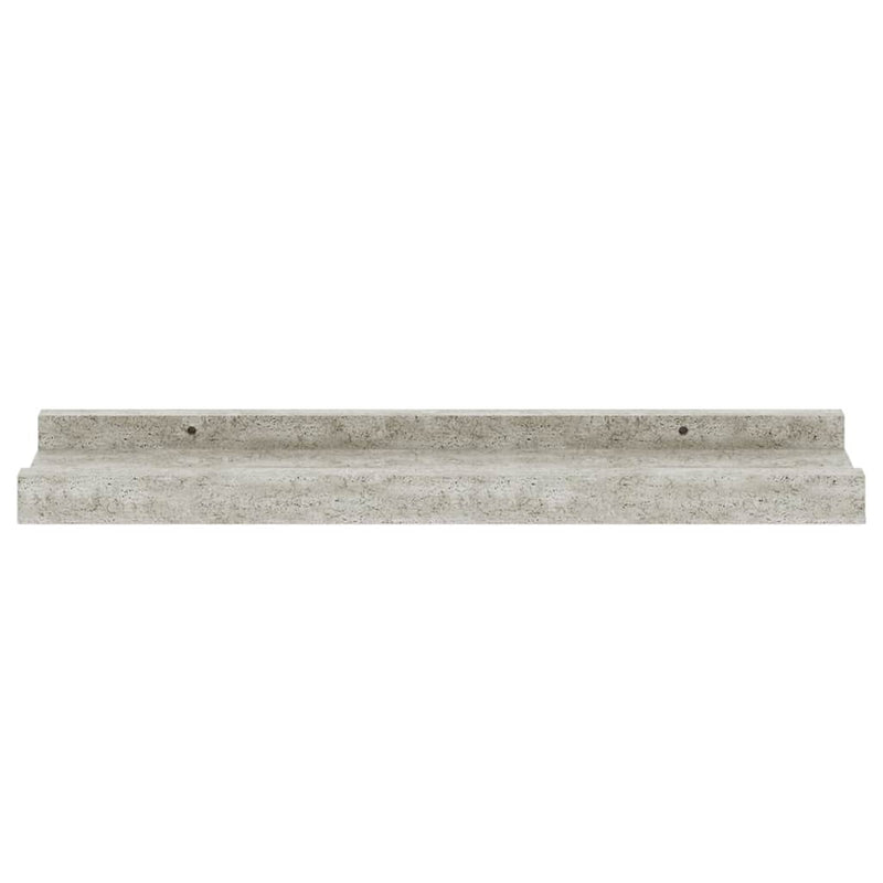 Rafturi de perete, 2 buc., gri beton, 40x9x3 cm
