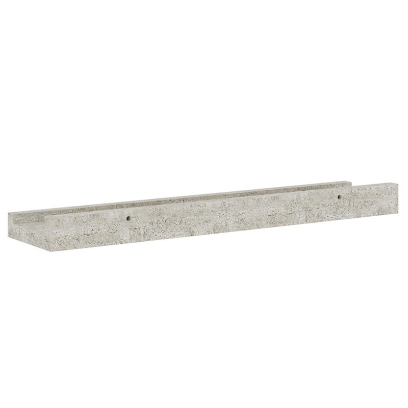 Rafturi de perete, 2 buc., gri beton, 40x9x3 cm