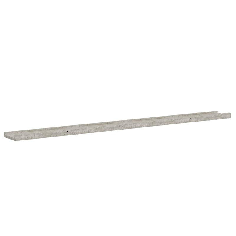 Rafturi de perete, 4 buc., gri beton, 115x9x3 cm