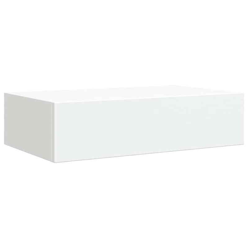 Raft de perete cu sertar, alb, 40x23,5x10 cm, MDF