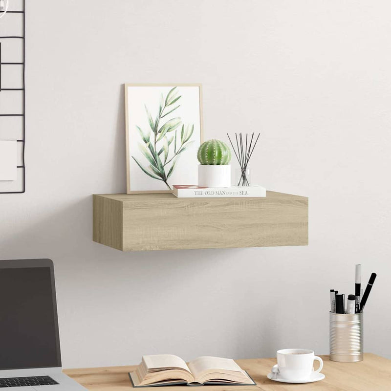 Dulap de perete cu sertar, stejar, 40x23,5x10 cm, MDF