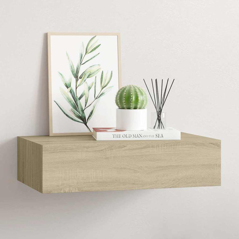 Dulap de perete cu sertar, stejar, 40x23,5x10 cm, MDF