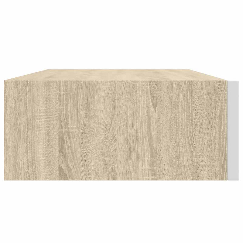 Dulapuri de perete cu sertar 2 buc stejar/alb 40x23,5x10 cm MDF