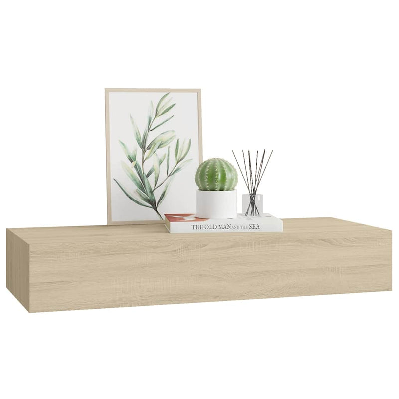 Dulap de perete cu sertar, stejar, 60x23,5x10 cm, MDF