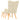 Scaun de relaxare cu taburet, crem, material textil