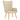 Scaun de relaxare cu taburet, crem, material textil