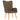 Scaun de relaxare cu taburet, maro, material textil