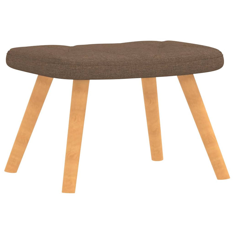 Scaun de relaxare cu taburet, maro, material textil