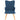 Scaun de relaxare cu taburet, albastru, textil