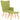 Scaun de relaxare cu taburet, verde, textil