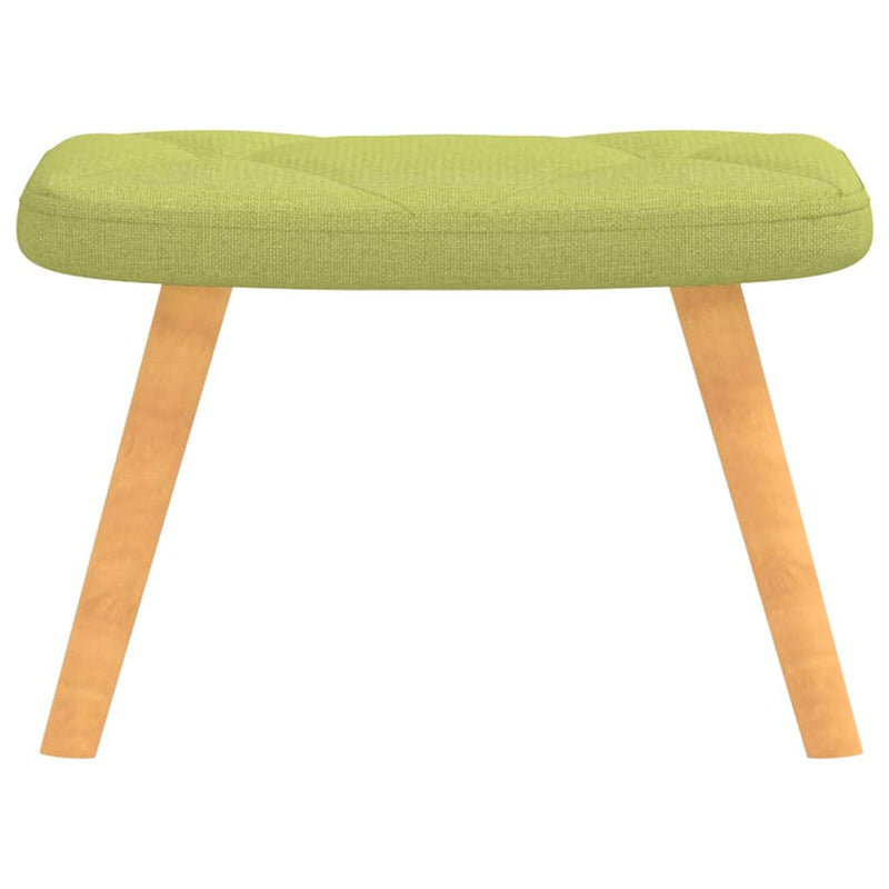 Scaun de relaxare cu taburet, verde, textil