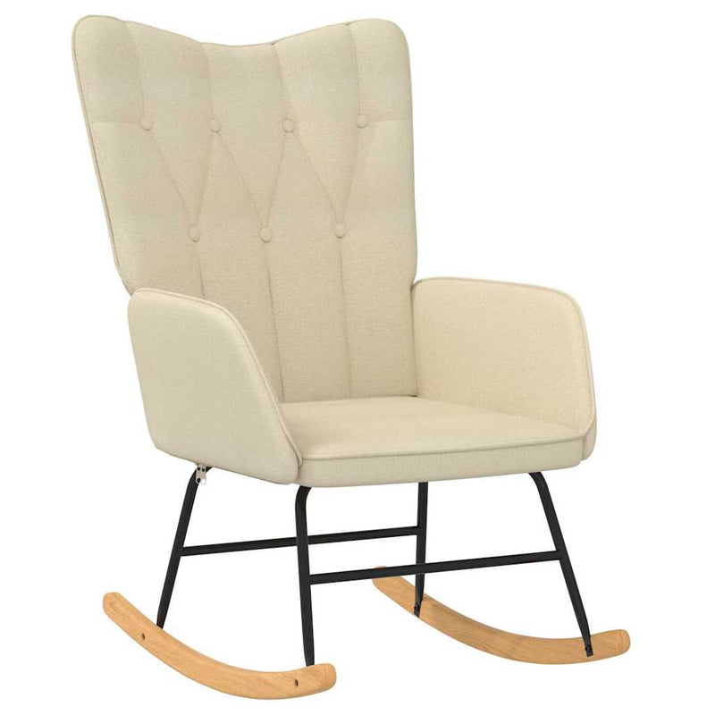 Scaun balansoar, crem, material textil