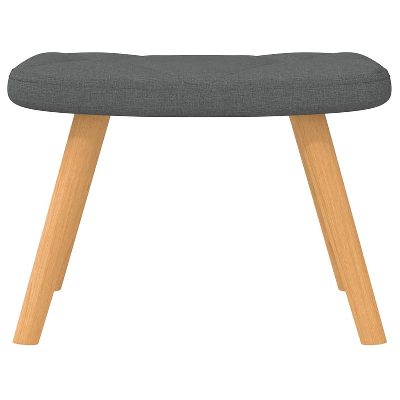 Scaun balansoar cu taburet, gri închis, textil