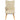 Scaun balansoar cu taburet, crem, textil