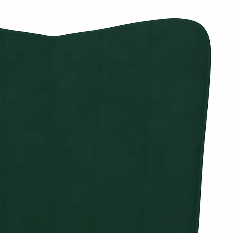 Scaun de relaxare, verde închis, catifea