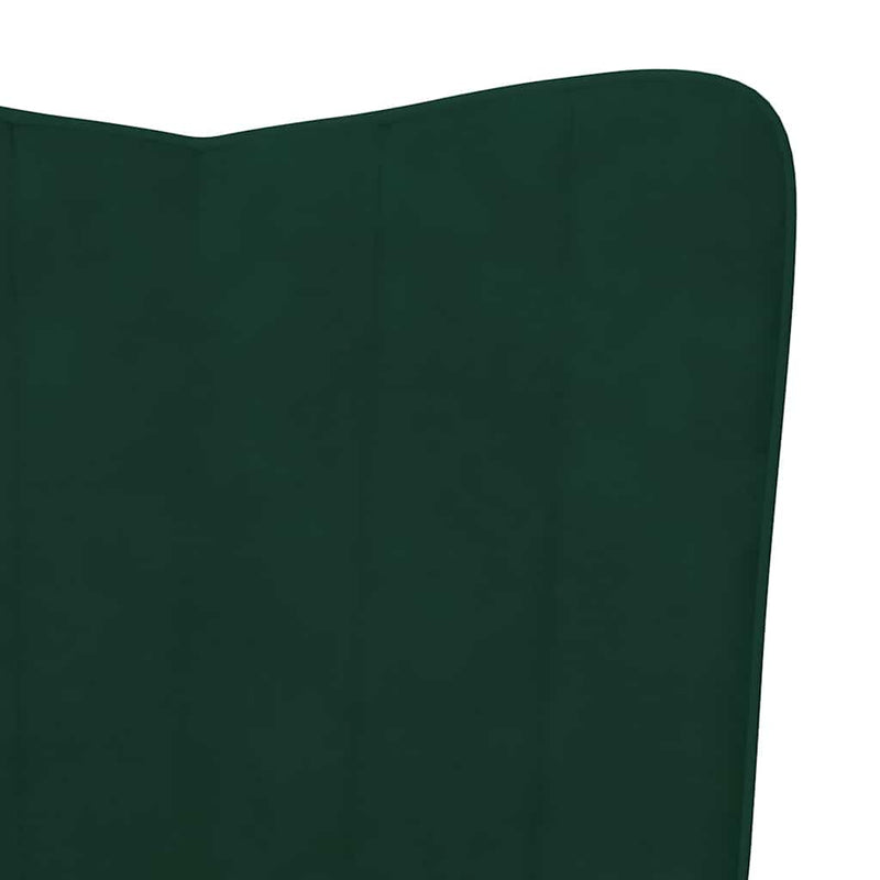 Scaun balansoar, verde închis, catifea