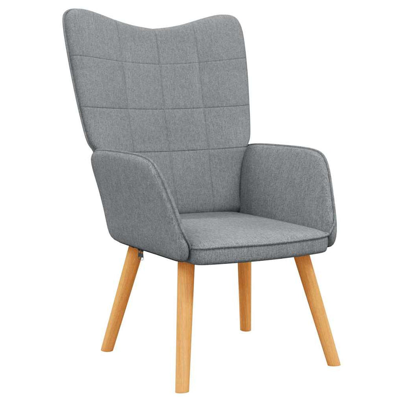 Scaun de relaxare, gri deschis, material textil