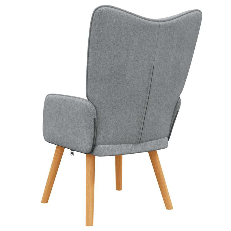 Scaun de relaxare, gri deschis, material textil