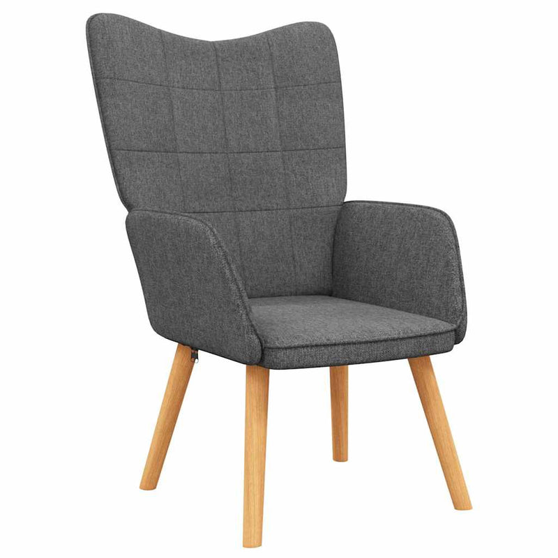 Scaun de relaxare, gri închis, material textil