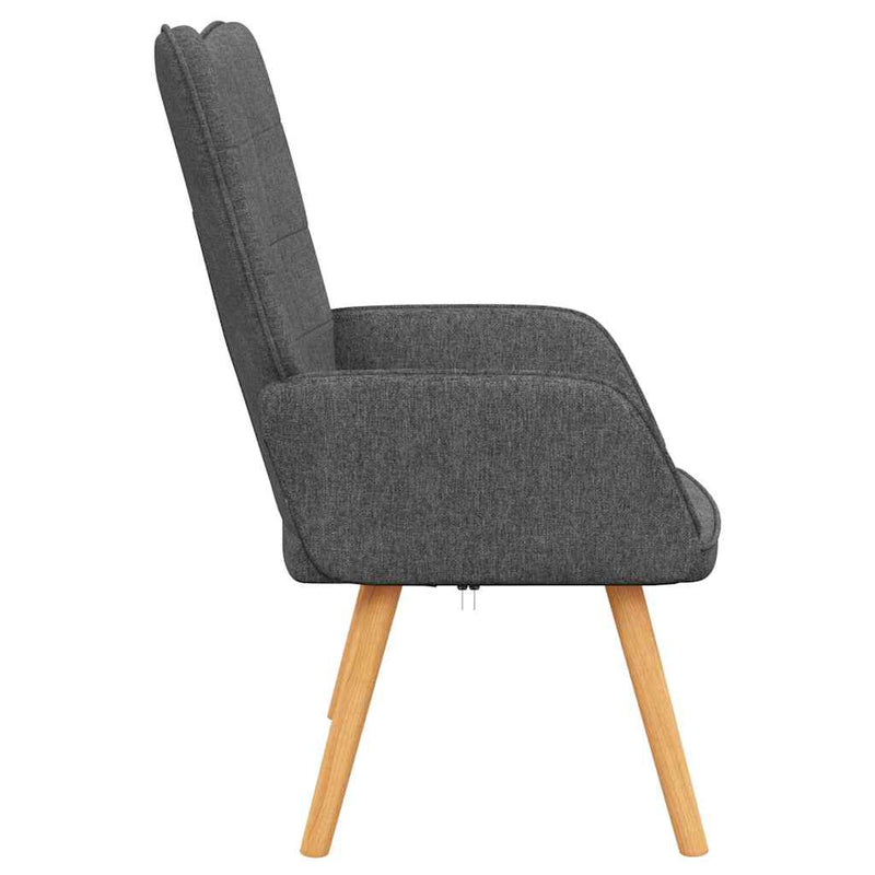 Scaun de relaxare, gri închis, material textil