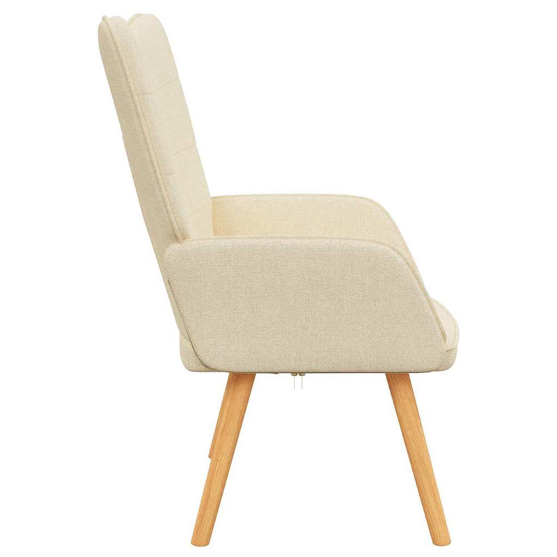 Scaun de relaxare, crem, material textil