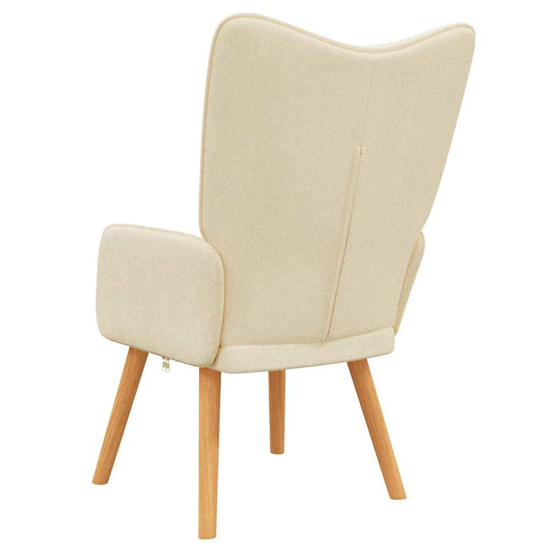 Scaun de relaxare, crem, material textil