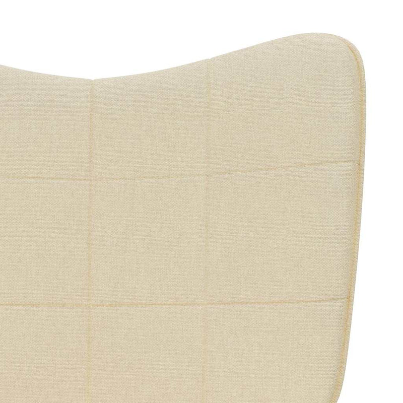 Scaun de relaxare, crem, material textil