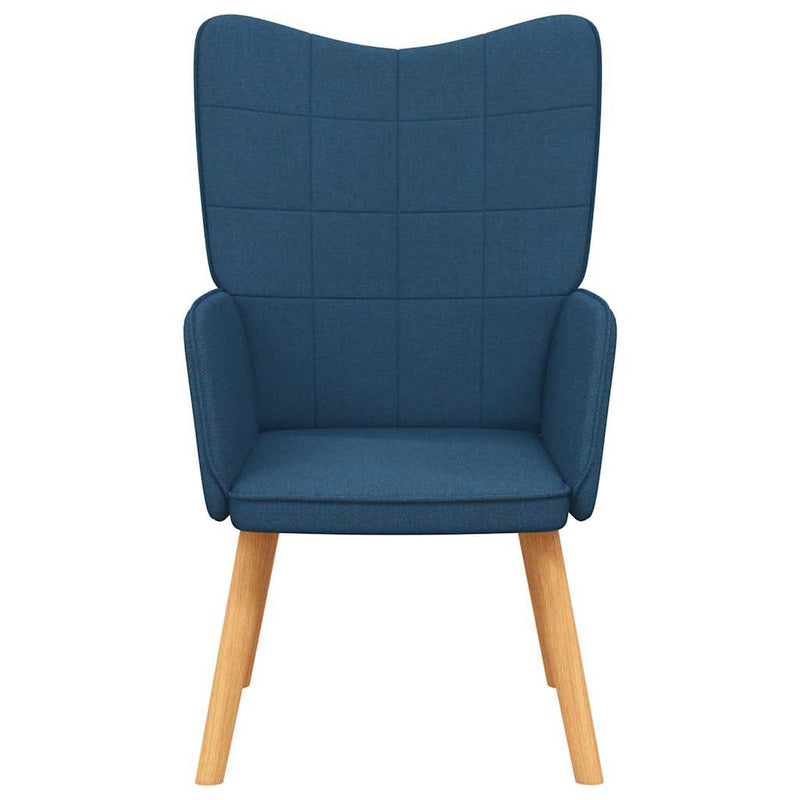 Scaun de relaxare, albastru, material textil