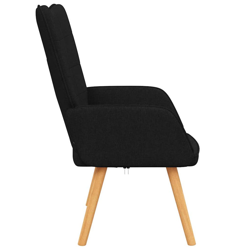 Scaun de relaxare, negru, material textil
