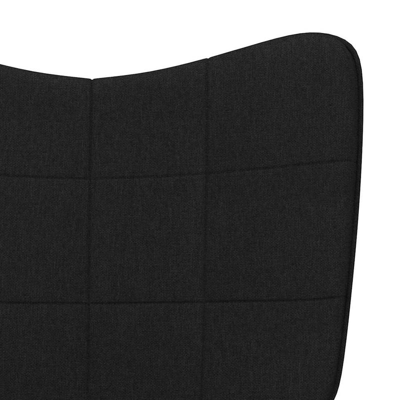 Scaun de relaxare, negru, material textil