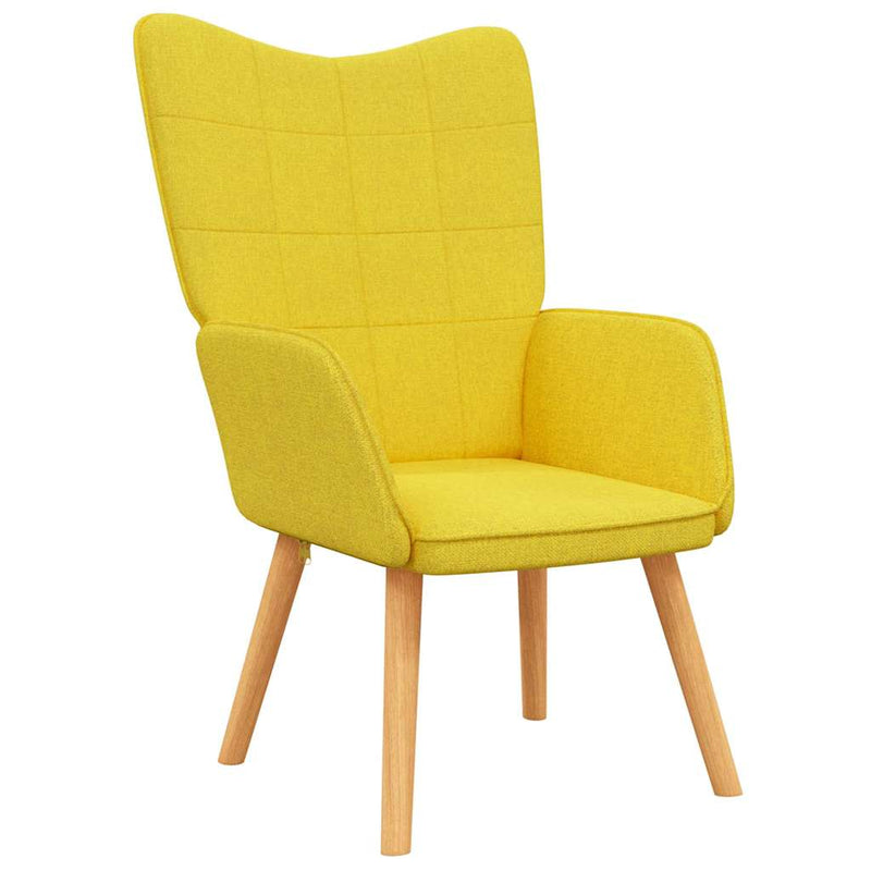 Scaun de relaxare, galben muștar, material textil