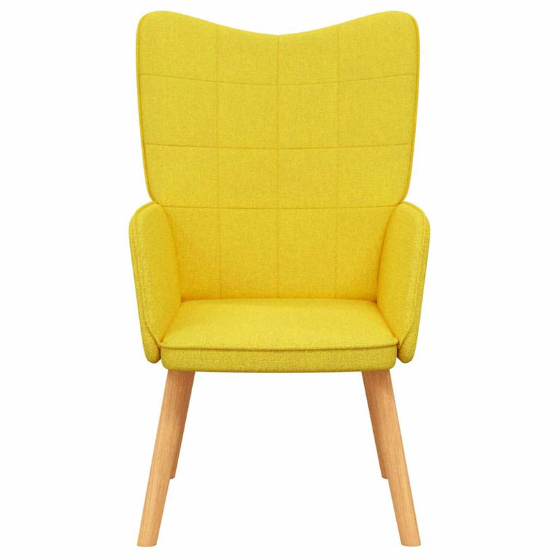 Scaun de relaxare, galben muștar, material textil