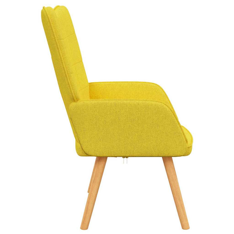 Scaun de relaxare, galben muștar, material textil